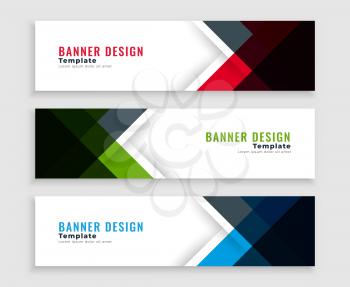geometric web business banners template design