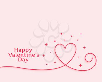 happy valentines day creative line heart background
