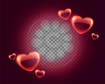 happy valentines day hearts background with image space
