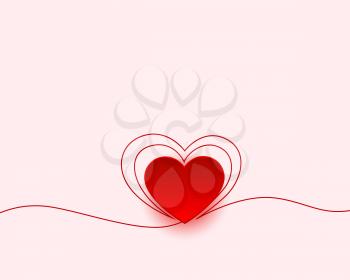 happy valentines day minimal greeting with heart design