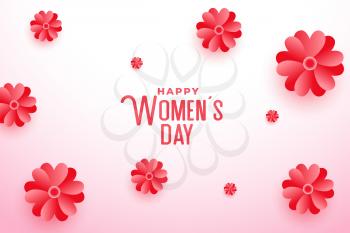 happy women's day beautiful flower greeting design