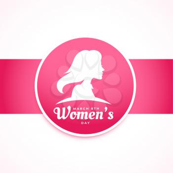 International women's day elegant pink greeting wishes card