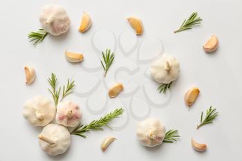 Spices and herbs on white background�