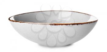 Clean bowl on white background�