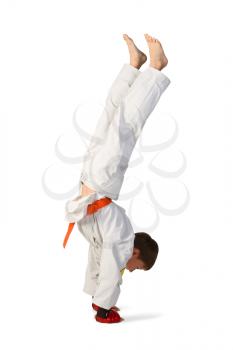 Royalty Free Photo of a Young Boy Doing Martial Arts


