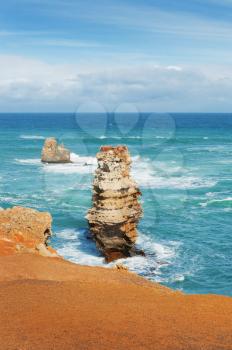 Royalty Free Photo of Rocks in the Bay of Islands Coastal Park, Great Ocean Road, Australia.