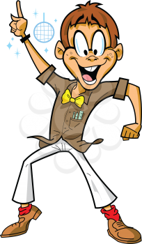 Royalty Free Clipart Image of a Disco Dancer
