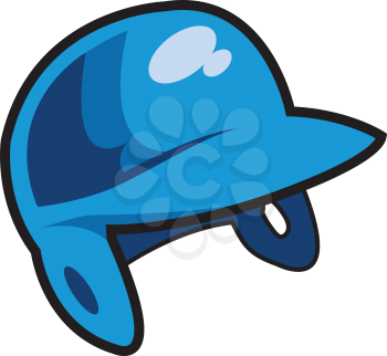 Royalty Free Clipart Image of a Batter's Helmet