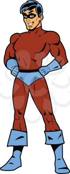 Royalty Free Clipart Image of a Super Hero