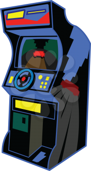 Royalty Free Clipart Image of an Arcade Video Game
