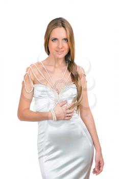 Royalty Free Photo of a Woman in a Wedding Dress