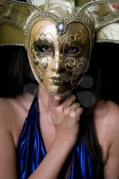 Royalty Free Photo of a Woman in a Venetian Mask