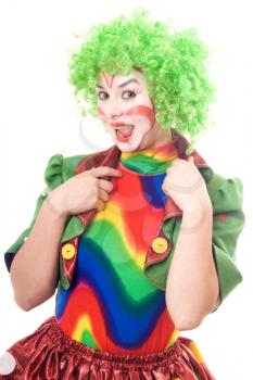 Royalty Free Photo of a Female Clown