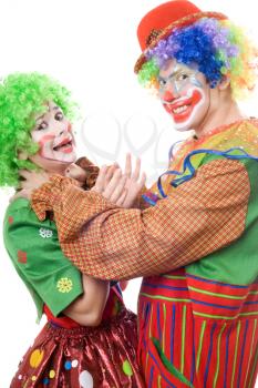 Royalty Free Photo of a Couple of Clowns