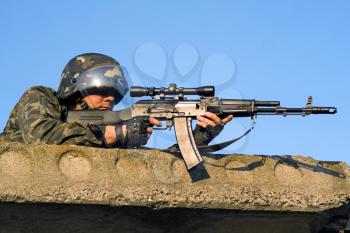 Royalty Free Photo of a Sniper