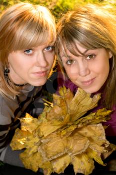 Royalty Free Photo of Two Women in Autumn