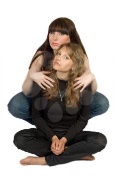 Royalty Free Photo of Two Young Women Embracing