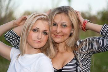 Royalty Free Photo of Two Women Outside