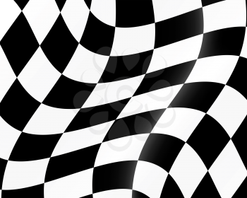 Royalty Free Clipart Image of a Checkered Flag Background