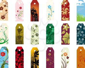 Royalty Free Clipart Image of Floral Bookmarks