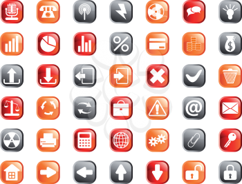 Royalty Free Clipart Image of Web Design Icons