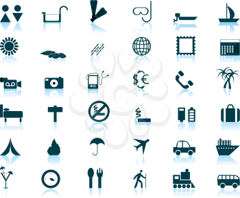 Royalty Free Clipart Image of a Set of Travel Icons