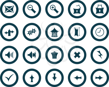 Royalty Free Clipart Image of a Gothic Style Web Icons