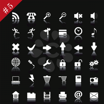 Royalty Free Clipart Image of Web Design Icons