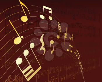 Royalty Free Clipart Image of a Musical Background