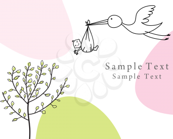 Royalty Free Clipart Image of a Greeting Card Template