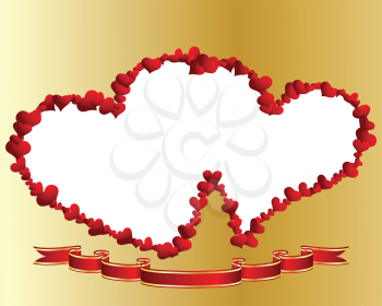 Royalty Free Clipart Image of a Valentine's Day Heart Background