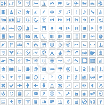 Biggest collection of 170  different icons for using in web design