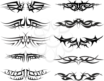 Patterns of tribal tattoo for design use