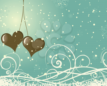 Abstract Valentine days background frame. Vector illustration.