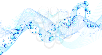 Abstract water background with bubbles of air