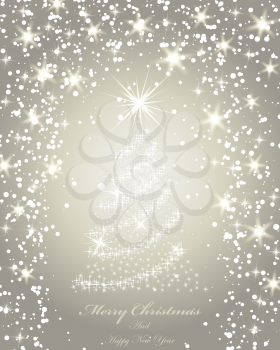 Beautiful Christmas (New Year) card.  Vector illustration with transparency and mesh EPS10.