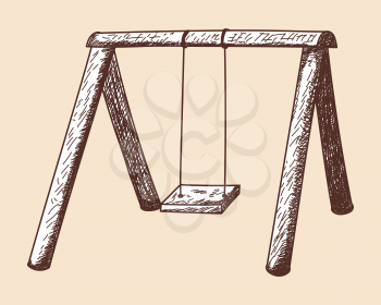 Swing sketch. EPS 10 vector illustration without transparency. 