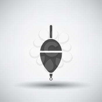 Fishing icon with float over gray background. Vector illustration.