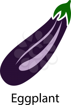 Eggplant icon on white background. Vector illustration.