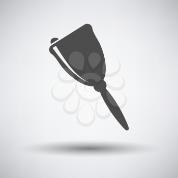 Reel tape recorder icon on gray background with round shadow. Vector illustration.