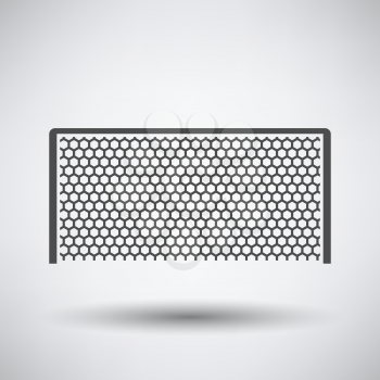 Soccer gate icon on gray background with round shadow. Vector illustration.