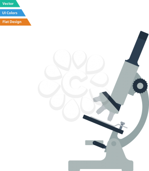 Flat design icon of chemistry microscope in ui colors. Vector illustration.