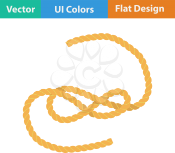 Flat design icon of rope in ui colors. Vector illustration.