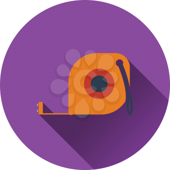 Icon of constriction tape measure. Flat design. Vector illustration.