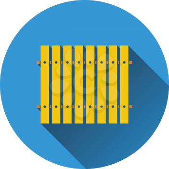 Icon of Construction fence . Flat design. Vector illustration.