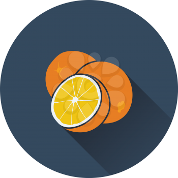 Orange icon. Flat design. Vector illustration.