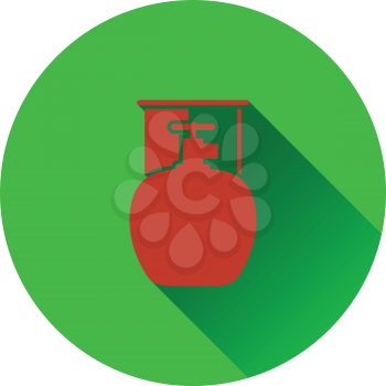 Icon of camping gas container. Flat design. Vector illustration.