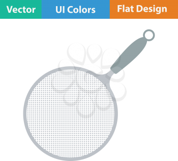 Kitchen colander icon. Flat design. Vector illustration.