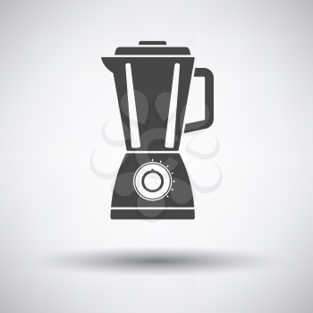 Kitchen blender icon on gray background with round shadow. Vector illustration.