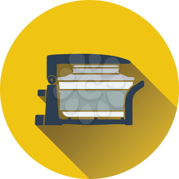 Electric convection oven icon. Flat design. Vector illustration.
